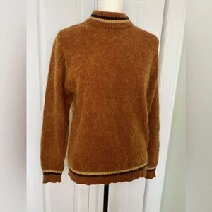1950s/60s Chocolate-Orange Knitted Sweater from The Brand Black & White